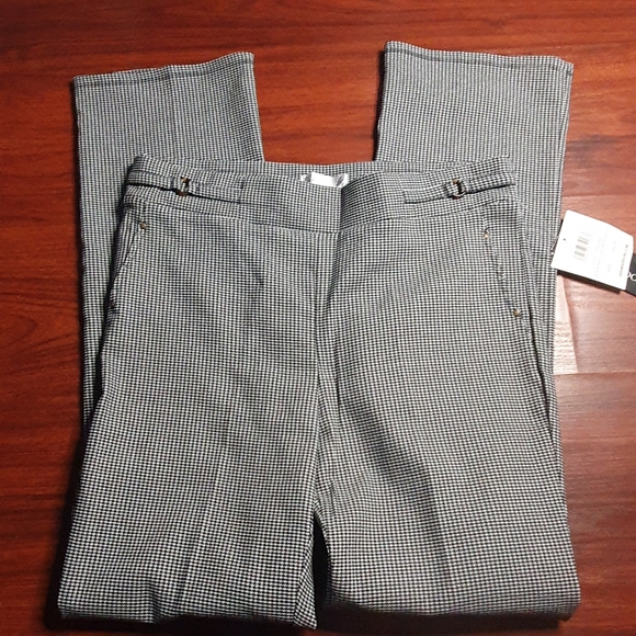 89th & Madison B&W tiny Houndstooth pattern work dress Pants sz Large - Picture 3 of 12